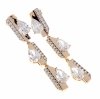 gold plated earrings with exclusive cubic zirconia