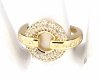 gold ring 17,00mm. gold-plated engagement xuping