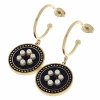 gold earrings made of stainless steel
