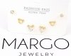 gold plated earrings with exclusive cubic zirconia