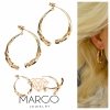 gold plated earrings with exclusive cubic zirconia