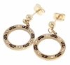 gold earrings made of stainless steel