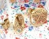 gold earrings made of stainless steel