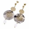 gold earrings made of stainless steel