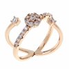 gold ring 17,00mm. gold-plated engagement xuping