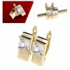 gold plated earrings with exclusive cubic zirconia