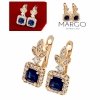 exclusive swarovski gold-plated earrings