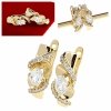 gold plated earrings with exclusive cubic zirconia