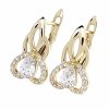 gold plated earrings with exclusive cubic zirconia