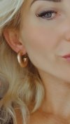 gold plated earrings with exclusive cubic zirconia