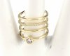gold ring 17,00mm. gold-plated engagement xuping