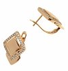 gold plated earrings with exclusive cubic zirconia
