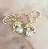 gold earrings made of stainless steel