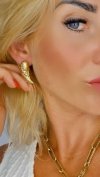 gold earrings made of stainless steel
