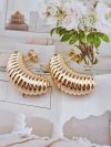 gold plated earrings with exclusive cubic zirconia