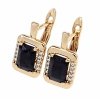 exclusive swarovski gold-plated earrings