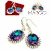 gold plated earrings with exclusive cubic zirconia