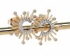gold plated earrings with exclusive cubic zirconia