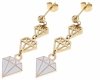 gold earrings made of stainless steel