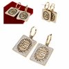 gold earrings made of stainless steel