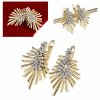 gold plated earrings with exclusive cubic zirconia
