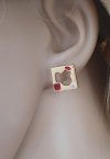 gold earrings made of stainless steel