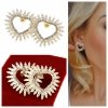 gold plated earrings with exclusive cubic zirconia