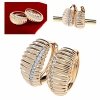 exclusive swarovski gold-plated earrings