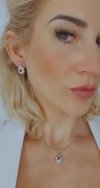 18k gold plated set pendant earrings xuping