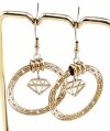 gold earrings made of stainless steel