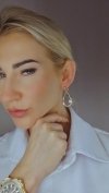 gold plated earrings with exclusive cubic zirconia