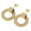 gold earrings made of stainless steel