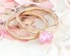 gold ring 17,60mm. gold-plated engagement xuping