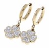 gold earrings made of stainless steel