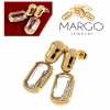 gold earrings made of stainless steel