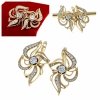 gold plated earrings with exclusive cubic zirconia