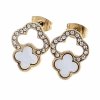 gold earrings made of stainless steel