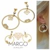 EARRINGS SILVER STAINLESS STEEL CELEBRITY