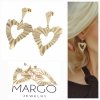 gold earrings made of stainless steel