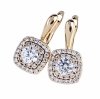 exclusive swarovski gold-plated earrings