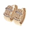gold plated earrings with exclusive cubic zirconia