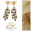 gold plated earrings with exclusive cubic zirconia