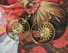 gold earrings made of stainless steel