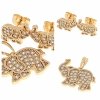 18k gold plated set pendant earrings xuping