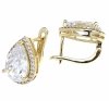 gold plated earrings with exclusive cubic zirconia