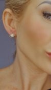 gold plated earrings with exclusive cubic zirconia