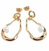 gold plated earrings with exclusive cubic zirconia