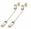 gold earrings made of stainless steel