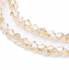 Glass beads faceted strands