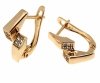 gold plated earrings with exclusive cubic zirconia